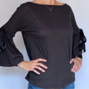 Ann Taylor LOFT Lou & Grey Tie Bell Sleeve Top